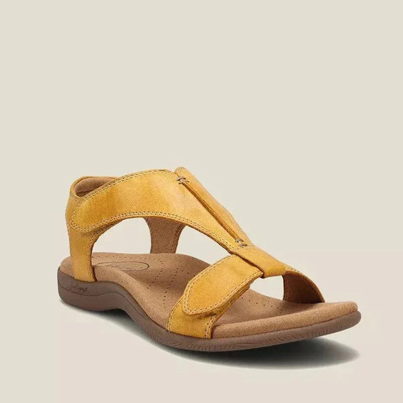 Women's platform wedge sandals with Velcro straps and thick soles in various colours