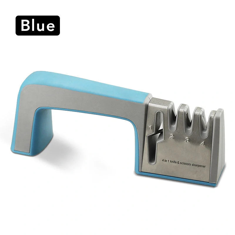 Stainless steel and ABS plastic fast knife sharpener in multiple colours