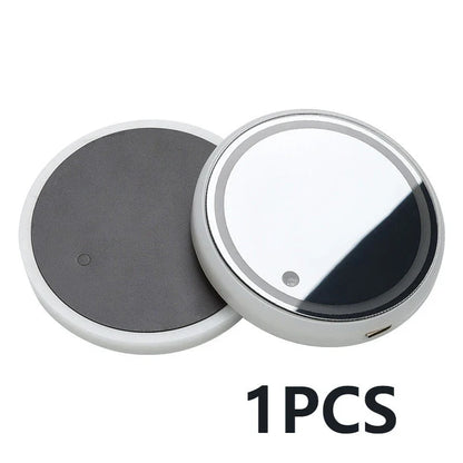 Colorful car cup holder with LED light-up coaster, solar and USB charging, and non-slip surface for ambient lighting in the car