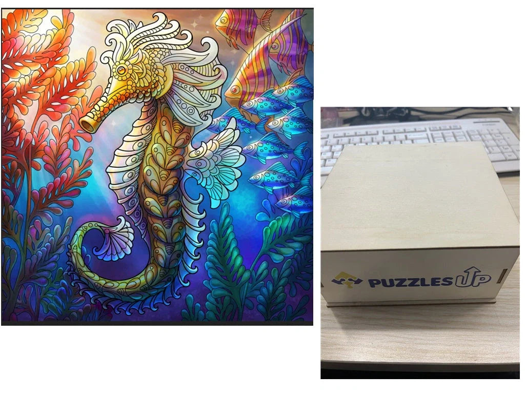 A3 Animal Wooden Puzzle with Box - Premium quality, vibrant animal designs, perfect for family fun
