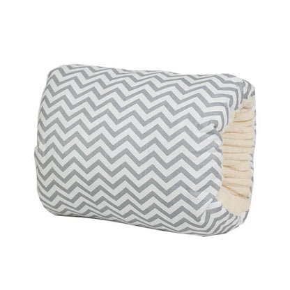 Adjustable baby nursing arm pillow in various colors and patterns, including dark blue, gray, pink, and more. Features soft, breathable cotton fabric and an ergonomic design to support breastfeeding mothers.