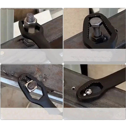 Versatile dual-head wrench made of durable 45# steel with a sleek galvanized finish, designed for a range of household tasks