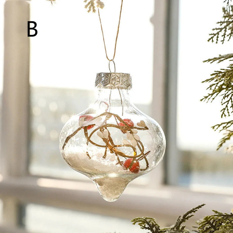 Gold powder bright painted mixed plastic Christmas tree ornaments in various styles and sizes