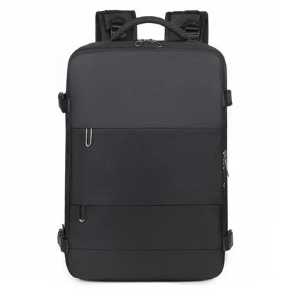 Spacious women's travel backpack with dry and wet compartments, waterproof construction, and comfortable air-cushioned harness