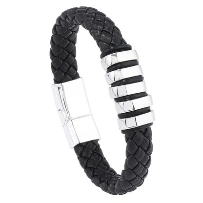 Handcrafted multi-layer leather woven bracelet in various colours