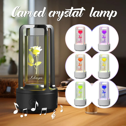 Elegant 2-in-1 Bluetooth speaker lamp with touch control, available in various color and design options