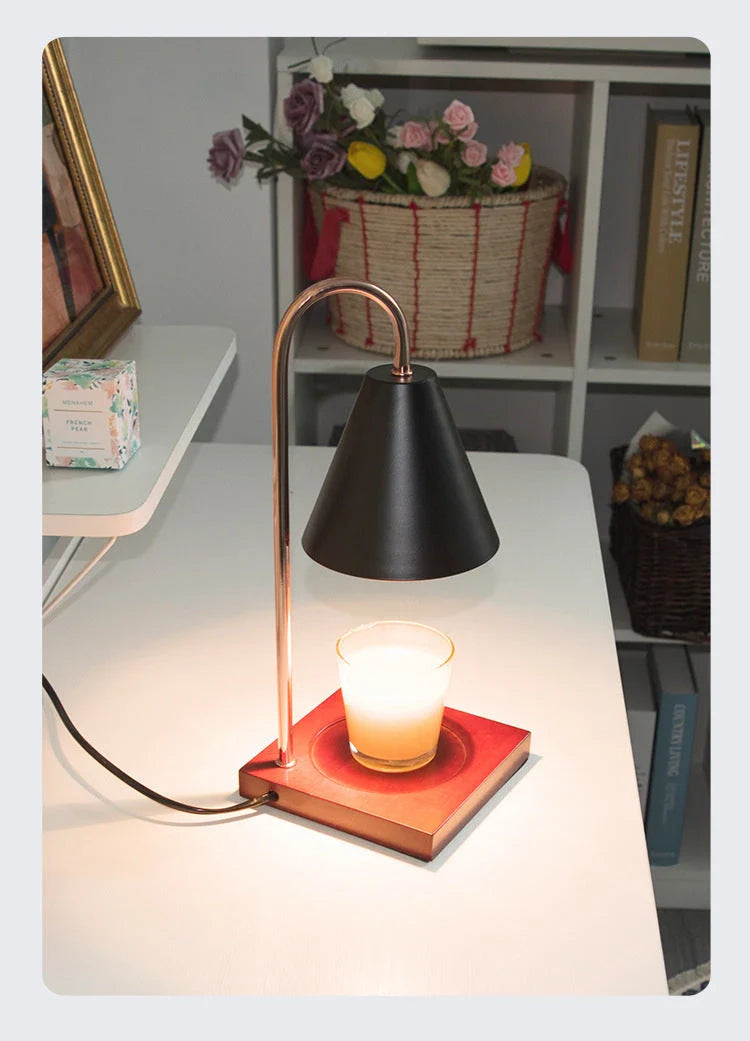 Elegant aromatherapy lamp with a curvy, semi-matte stem design for soothing scents and soft lighting