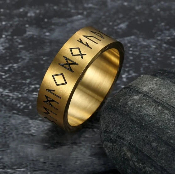 Korean Fashion Titanium Steel Rotatable Ring in vintage style, available in multiple colours