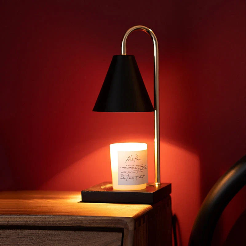 Elegant aromatherapy lamp with a curvy, semi-matte stem design for soothing scents and soft lighting