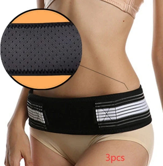 Double-Reinforced Pelvic Correction Belt for support and comfort in black