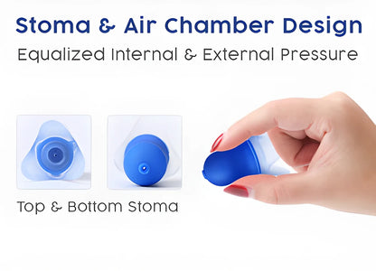 Multipurpose pressure-equalising earplugs in blue silicone with clear flanges, designed for comfortable in-flight use and various noise-filled activities.