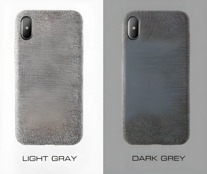 Stylish textile cloth phone case for iPhone, featuring a soft, lightweight design and precision-engineered construction for a perfect fit.