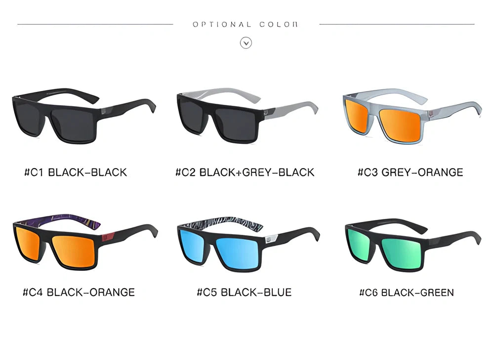 Retro mirror square sunglasses with UV400 protection and a sleek, modern design