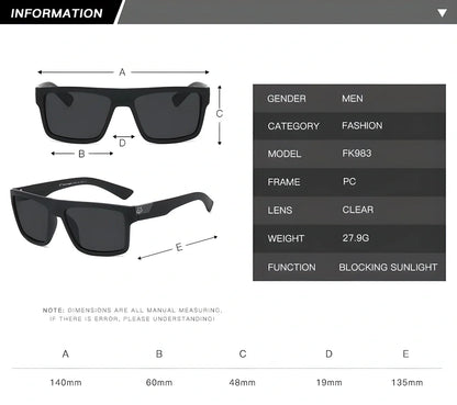Retro mirror square sunglasses with UV400 protection and a sleek, modern design