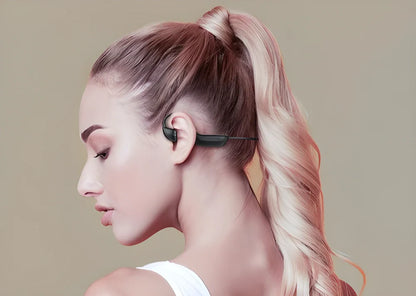 G100™ Premium Wireless Bone Conduction Bluetooth Earphones with flexible wrap-around design