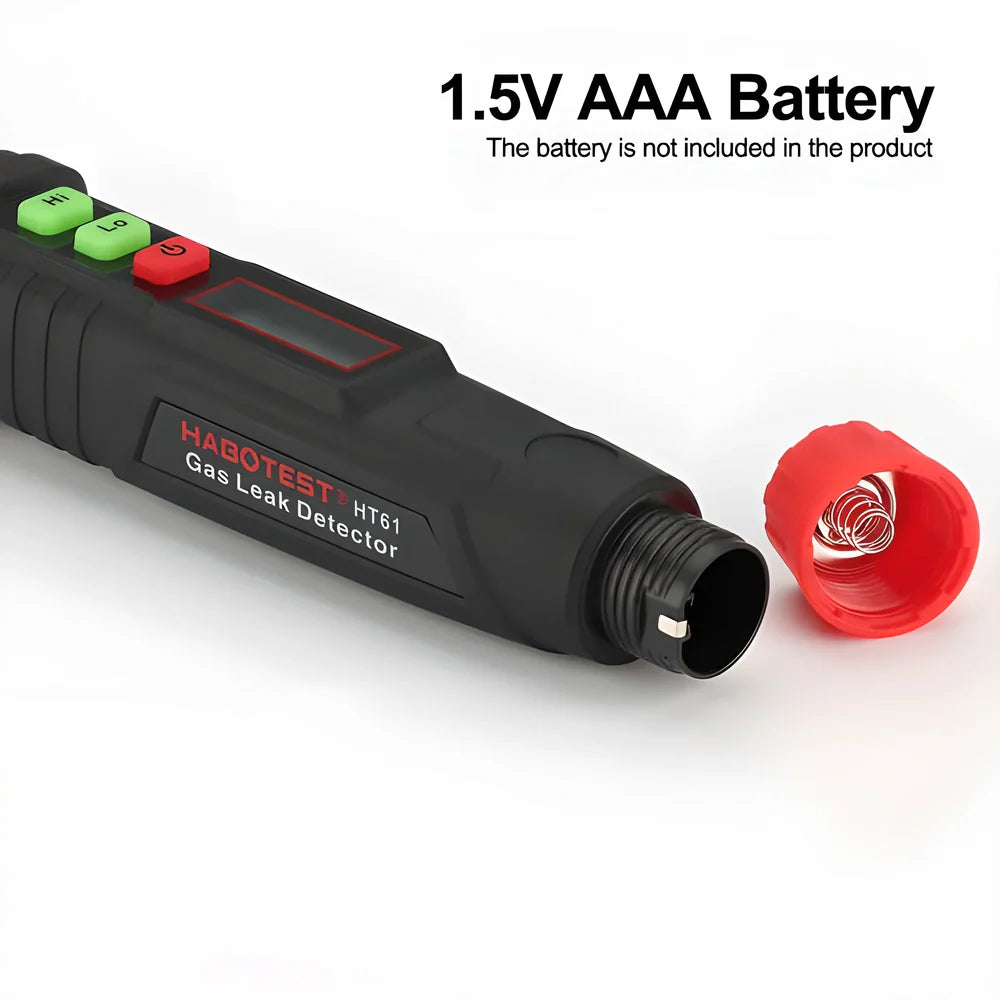 HT61 Portable Combustible Gas Detector with Red and Black Design for Enhanced Safety in UK Homes and Workplaces