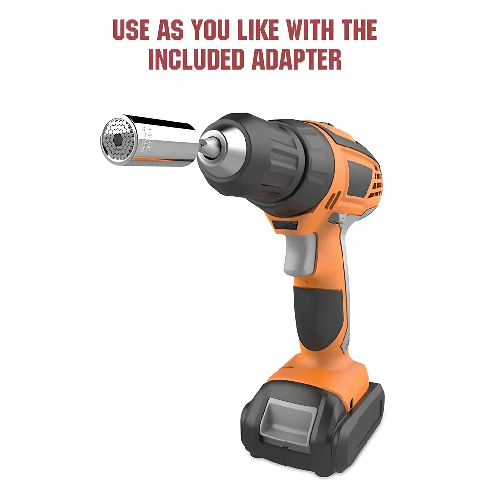 Gator Magic Grip - Versatile Nut and Bolt Tool with Adjustable Grip and Power Drill Adapter