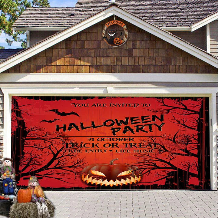 Decorative hanging cloth fabric with geometric abstraction pattern for Halloween party backdrop