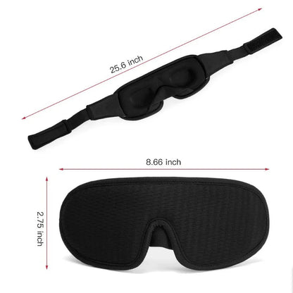 Luxury 3D memory foam sleep mask with adjustable elastic band for a tailored fit and complete darkness