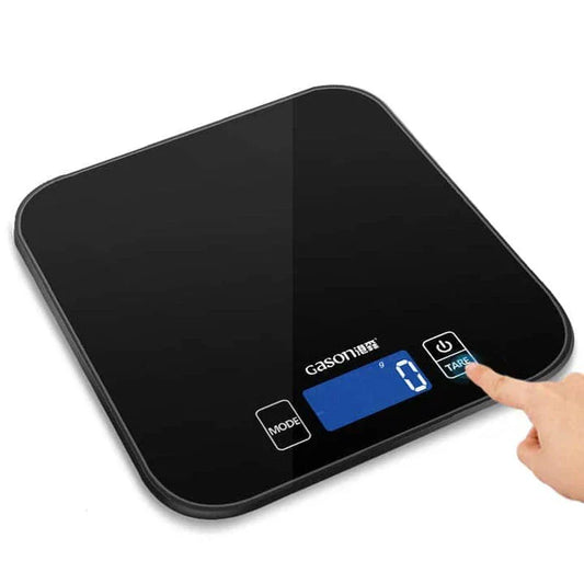 Compact white electronic kitchen scales with digital display for precise meal preparation