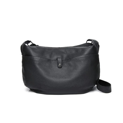 High-quality genuine leather crossbody hobo bag for women with a unique stone pattern and ample interior storage