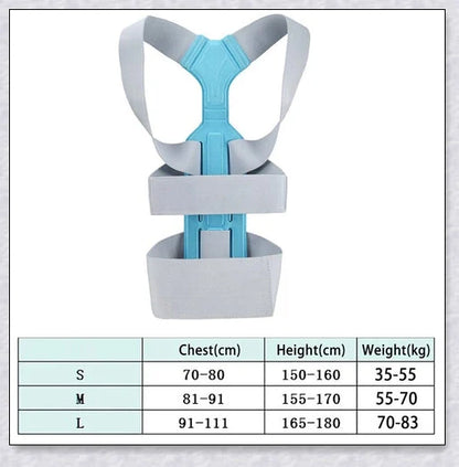 Premium invisible scoliosis brace for adults with adjustable straps and Velcro bands for customised support and improved posture