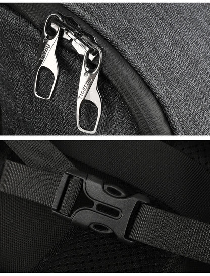 Premium high-capacity USB backpack with 15.6-inch laptop compartment, USB charging port, and durable water-resistant construction