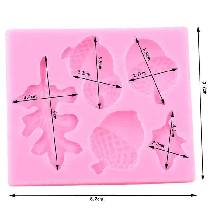Premium silicone Autumn Forest Cake Decorating Mould with intricate seasonal design