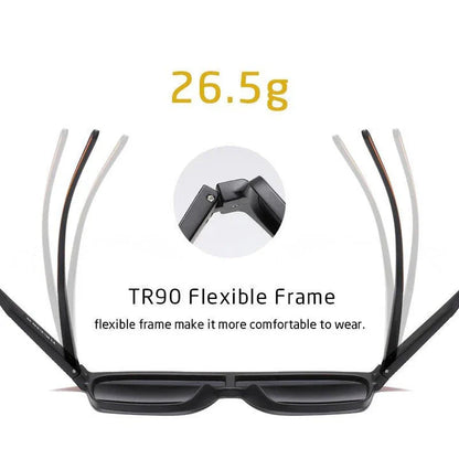 Sophisticated polarized square sunglasses with a modern and stylish design, offering enhanced visual clarity and UV protection.