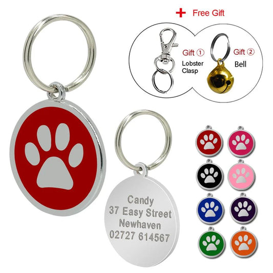 Premium Personalised Pet ID Tag in Various Colours for Cats and Dogs