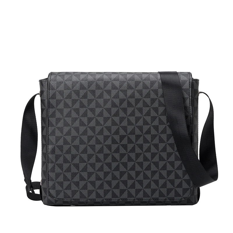 Premium quality PU leather business commuter bag with multiple compartments and adjustable shoulder strap for organised and comfortable transportation of essentials