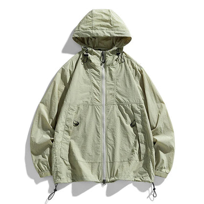 A lightweight, versatile outdoor jacket made from premium nylon fabric, perfect for British adventures and outdoor activities.