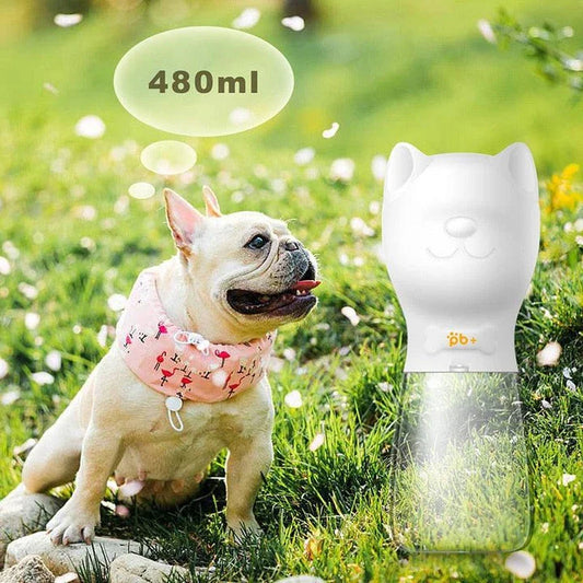 Premium outdoor dog feeding and water bottles in various sizes, featuring robust ABS construction and spill-proof design for hassle-free hydration and nourishment on the go.