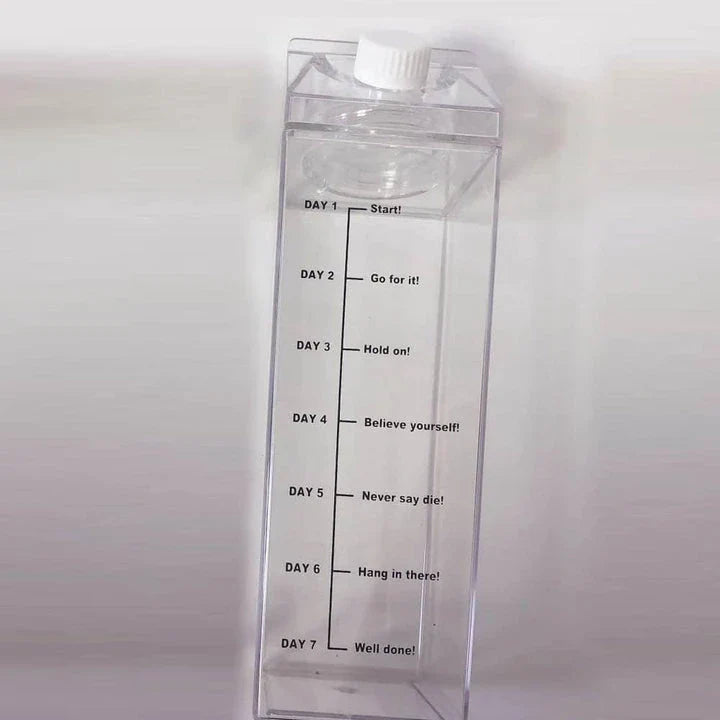 Premium transparent water bottle made with eco-friendly materials, featuring a crystal-clear design and durable construction for everyday hydration