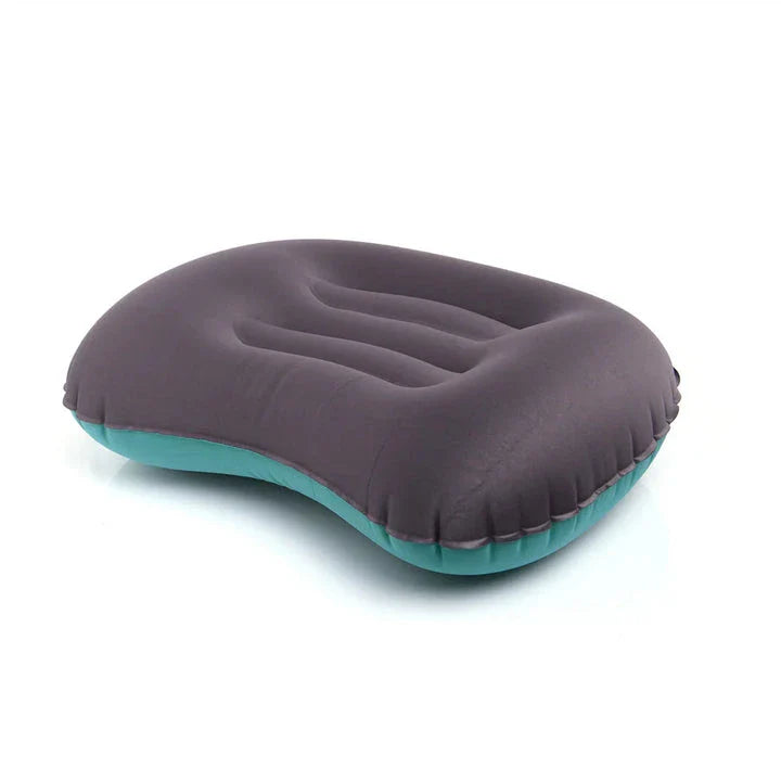 Premium inflatable camping pillow with ergonomic design for outdoor comfort and support