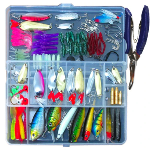 Premium 132-piece multi-functional fishing lure kit with high-quality components and innovative designs for British anglers