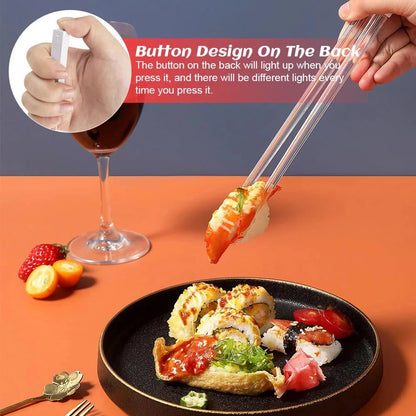 Pair of LED-illuminated Lightsaber Chopsticks, perfect for Star Wars-themed dining and adding a touch of magic to any meal
