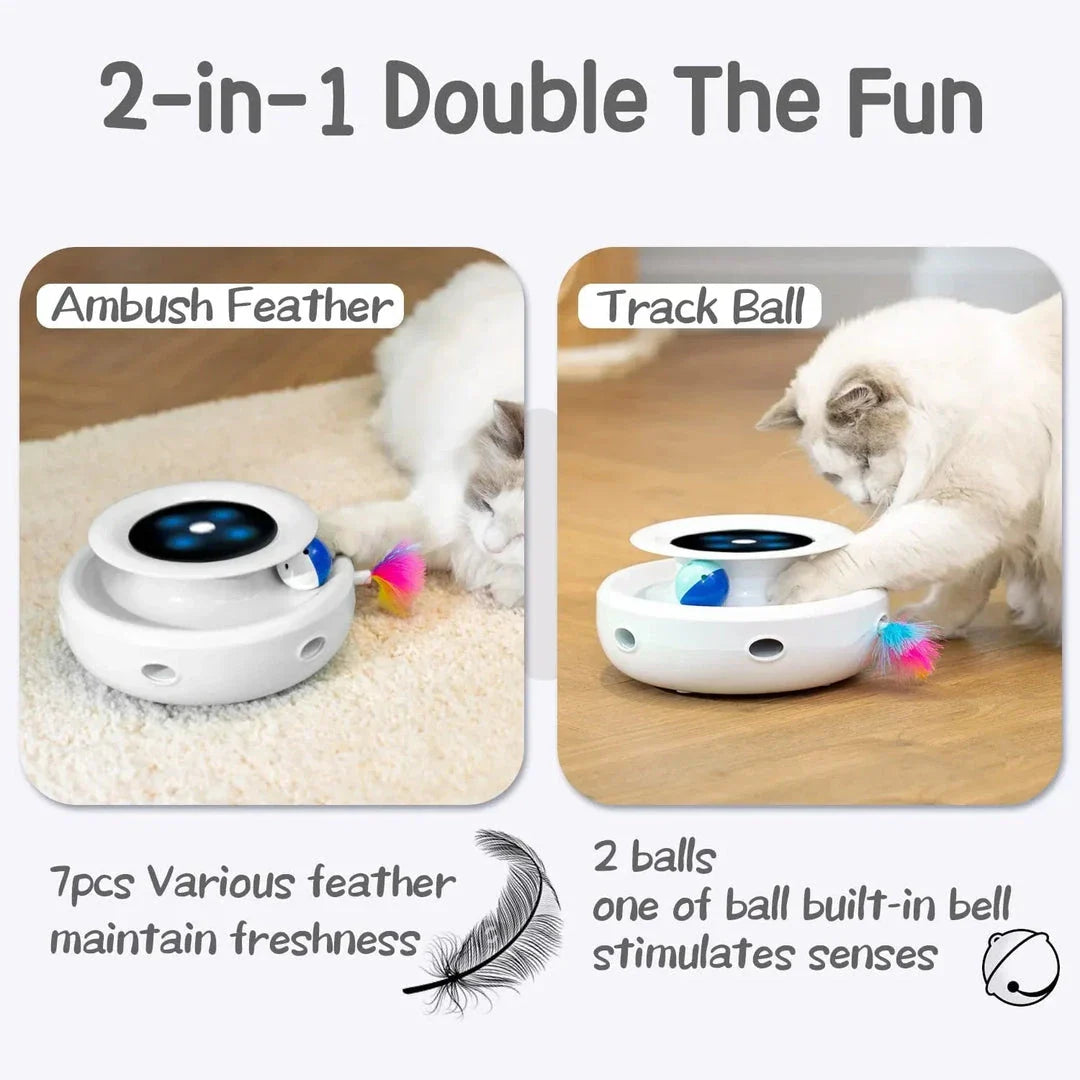 2-in-1 Interactive Cat Toy with Wand and Balls for Engaging Playtime