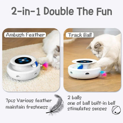 2-in-1 Interactive Cat Toy with Wand and Balls for Engaging Playtime