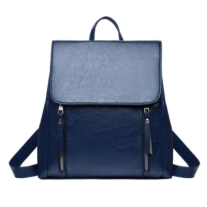 Premium oil-wax women's backpack in various colours, featuring a sleek and vintage-inspired design for a stylish city companion