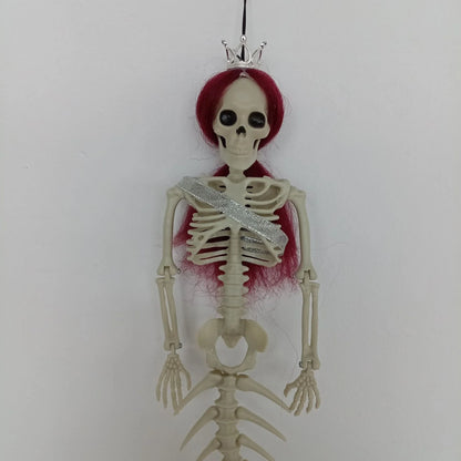 Mermaid bone pendant decoration in brown, dark purple, burgundy, and lake blue colours, ideal for Halloween outdoor courtyard displays