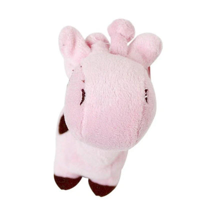 Chewing Deer Shape Plush Toys for Dogs in Blue, Green, Pink, and Yellow Colours