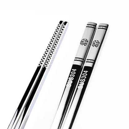 Trendha Stainless Steel Sushi Chopsticks - Durable, Portable, and Elegant Design for Enjoying Japanese Cuisine