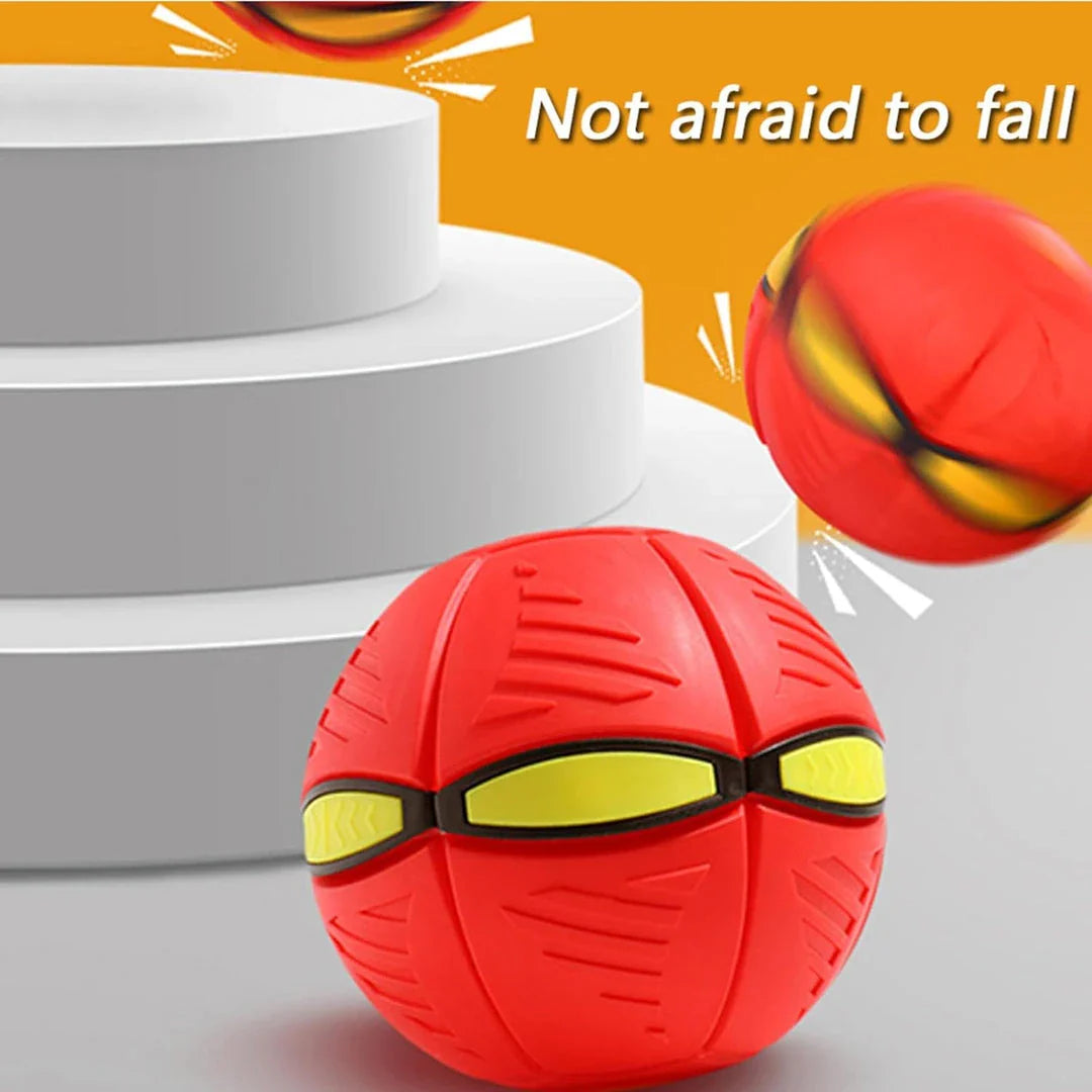 LED Flying UFO Disc Ball with mesmerizing lights, perfect for outdoor adventures