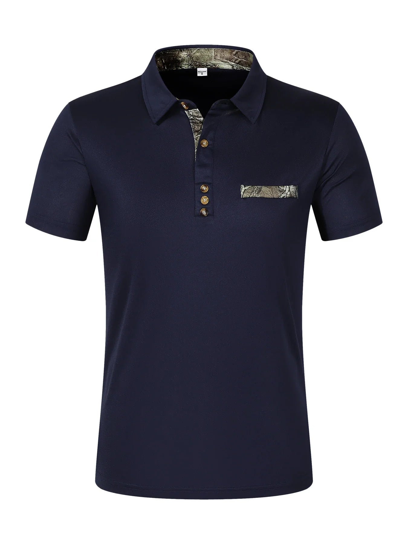 Premium short-sleeve sports shirt for men, featuring a button-down design and breathable, durable polyester fabric