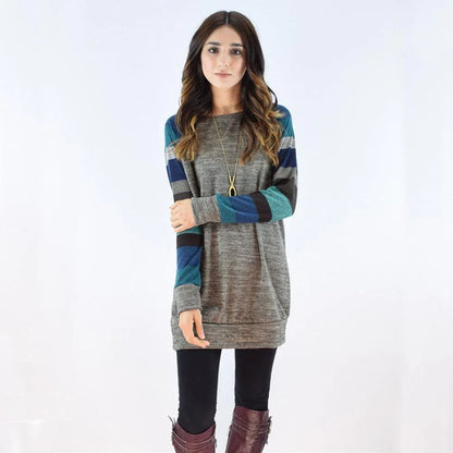 A stylish long-sleeved dress made with a premium cotton blend for effortless elegance and comfort.