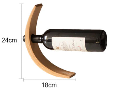 Elegant British-made solid wood wine rack with polished finish, showcasing wine bottles in a modern home setting