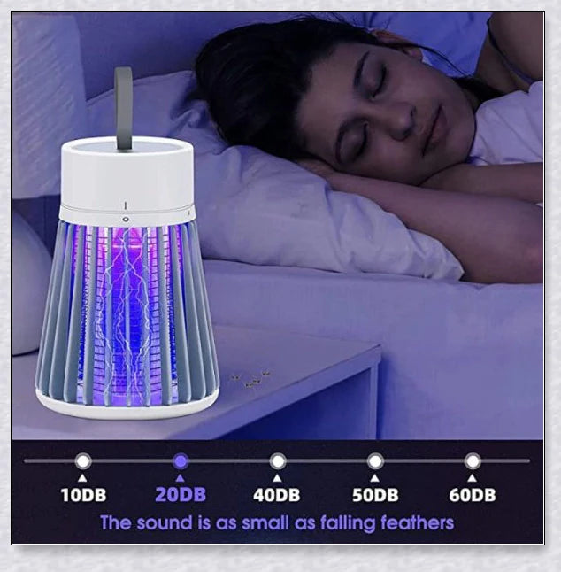 A versatile mosquito killer lamp that uses blue-violet light to attract and zap flying insects like mosquitoes, flies, and moths.