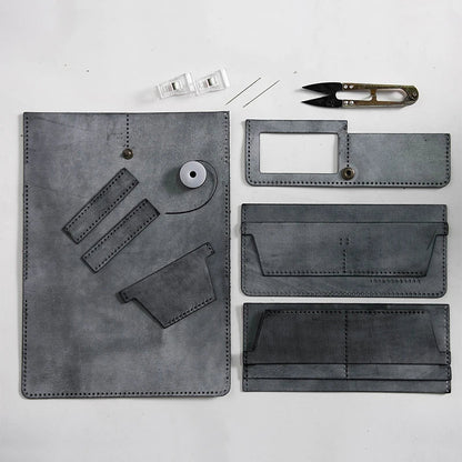 Premium handcrafted leather wallet with mist wax finish, featuring a vintage-inspired design and ample storage for cards and cash