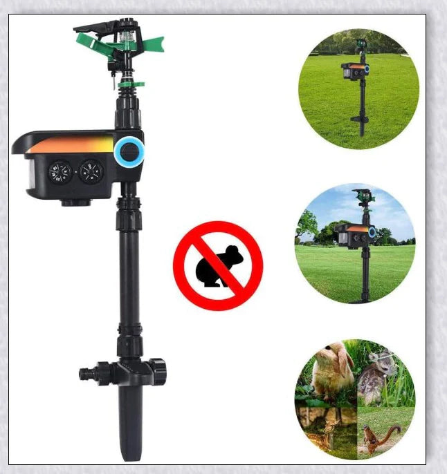 Spray Away Solar-Powered Motion-Activated Garden Sprinkler for pest deterrent